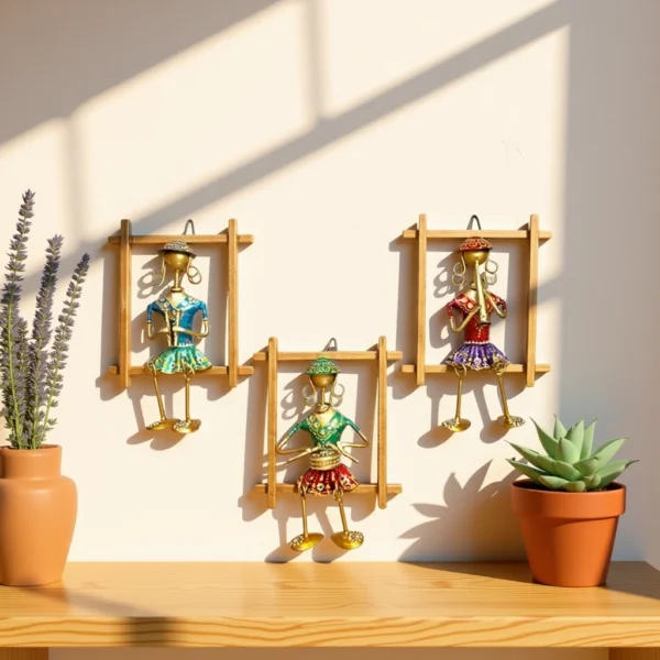 Handcrafted Iron Wall Art – Set of 3 (Women Idols)