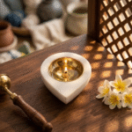 Petal Drop Marble Tealight Holder / Diya Set